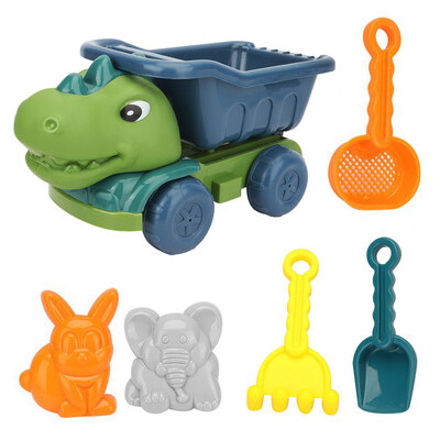 6kom Dinosauri Ljetne igračke za plažu s kamionom za kiper Životinje Kalupi za pijesak Lopata i grablje Igračke za pijesak Igračke za pijesak za djecu, malu djecu
