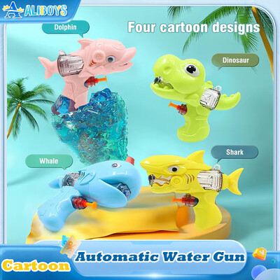 Mini Automatic Water Gun Cartoon Dinosaur Animal Spray Water Machine Χαριτωμένο καλοκαιρινό Εξωτερική πισίνα Παραλία Μπάνιο Παιχνίδι Παιδικό δώρο