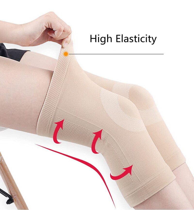 1 poros suspaudžiamos kelio rankovės vyrams, moterys, medvilninė kelio įtvaras kojų atrama bėgimo skausmui malšinti artrito skausmui malšinti