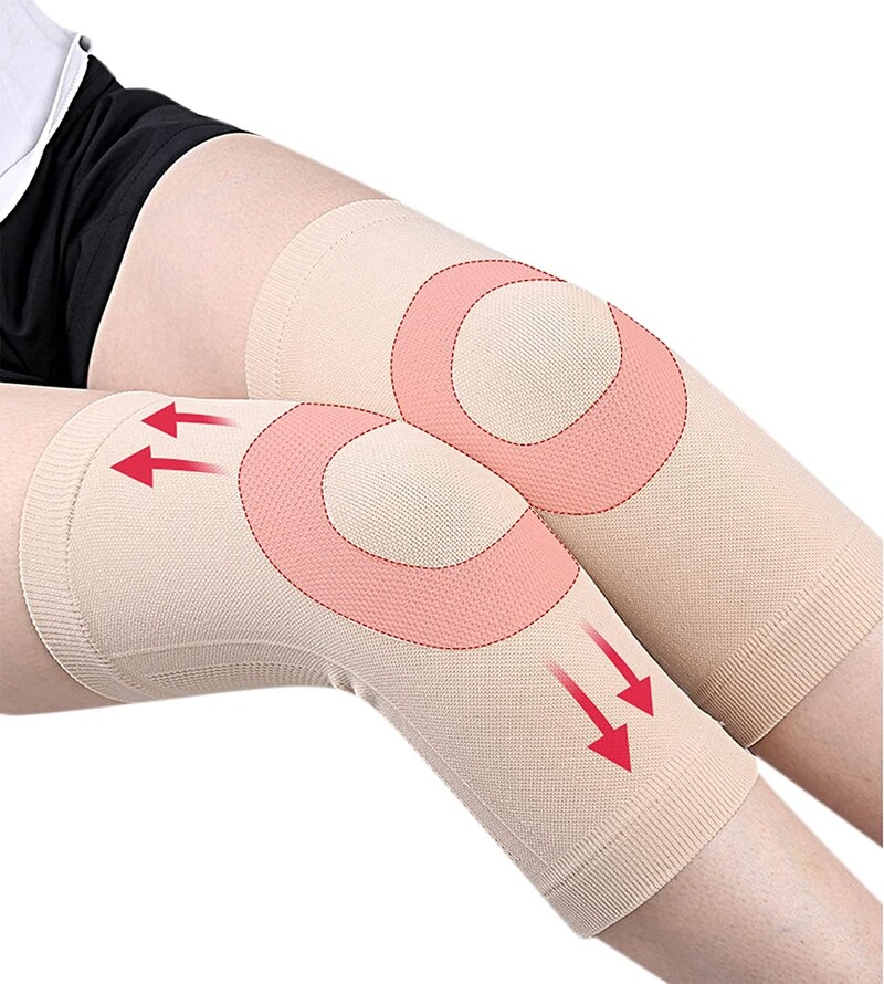 1 poros suspaudžiamos kelio rankovės vyrams, moterys, medvilninė kelio įtvaras kojų atrama bėgimo skausmui malšinti artrito skausmui malšinti