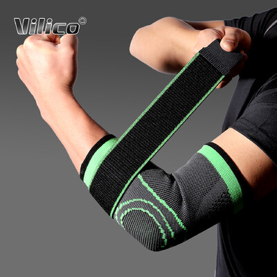 Vilico 1PCS Gym Sport Ebow Protective Pad Στήριγμα αγκώνα Ελαστικός επίδεσμος ιδρώτας αθλητικός μπάσκετ Μπράτσο αγκώνα μανίκι μανίκι