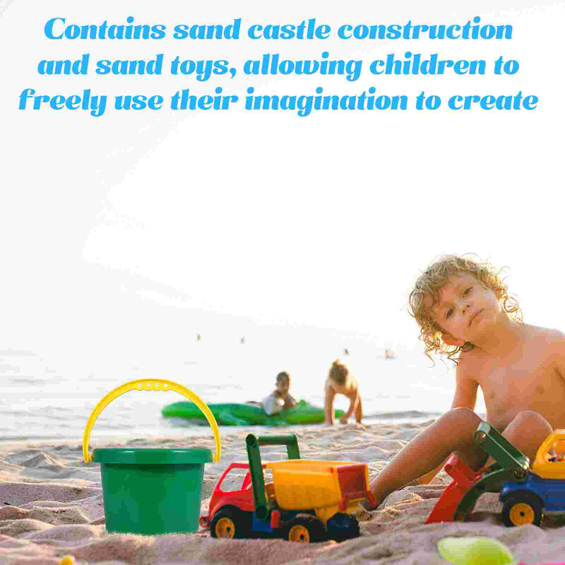 Kis vödör strandjáték vödrök kültéri parti 1900x1640x1200cm zöld homokos játék gyerek utazás