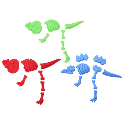 3 vnt. dinozaurų formų smėlio formelės vaikams, plastikiniai paplūdimio žaislai, žaislai vaikams