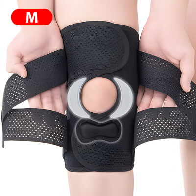 1PC Спортни наколенки Мъже Жени Еластични наколенки под налягане Протектор за опора на коляното Стави Протектор за фитнес волейболна скоба