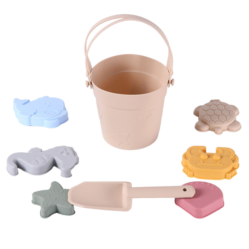 Bērnu pludmales kausa lāpstu veidņu rotaļlietas Daudzfunkcionālas rakšanas smilšu kausa lāpstas rotaļlietas mazuļiem āra pludmales parka rotaļlietas