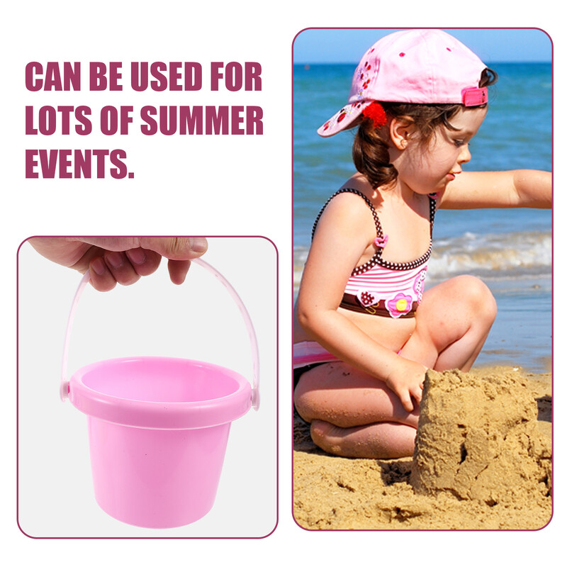 4 bucăți butoi din plastic pentru copii găleți nisip găleți jucărie de plajă pentru copii jucării pentru copii mini