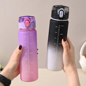 16oz gradientová farebná plastová fľaša na vodu pre vonkajšie použitie, 550ml športová fľaša na vodu, prenosná fľaša na vodu Space Cup na leto
