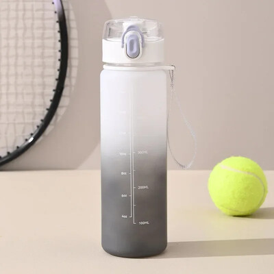 16oz gradientová farebná plastová fľaša na vodu pre vonkajšie použitie, 550ml športová fľaša na vodu, prenosná fľaša na vodu Space Cup na leto