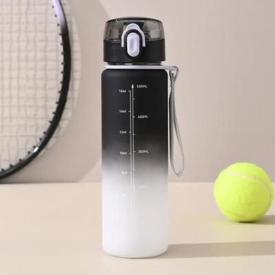 16oz gradientová farebná plastová fľaša na vodu pre vonkajšie použitie, 550ml športová fľaša na vodu, prenosná fľaša na vodu Space Cup na leto
