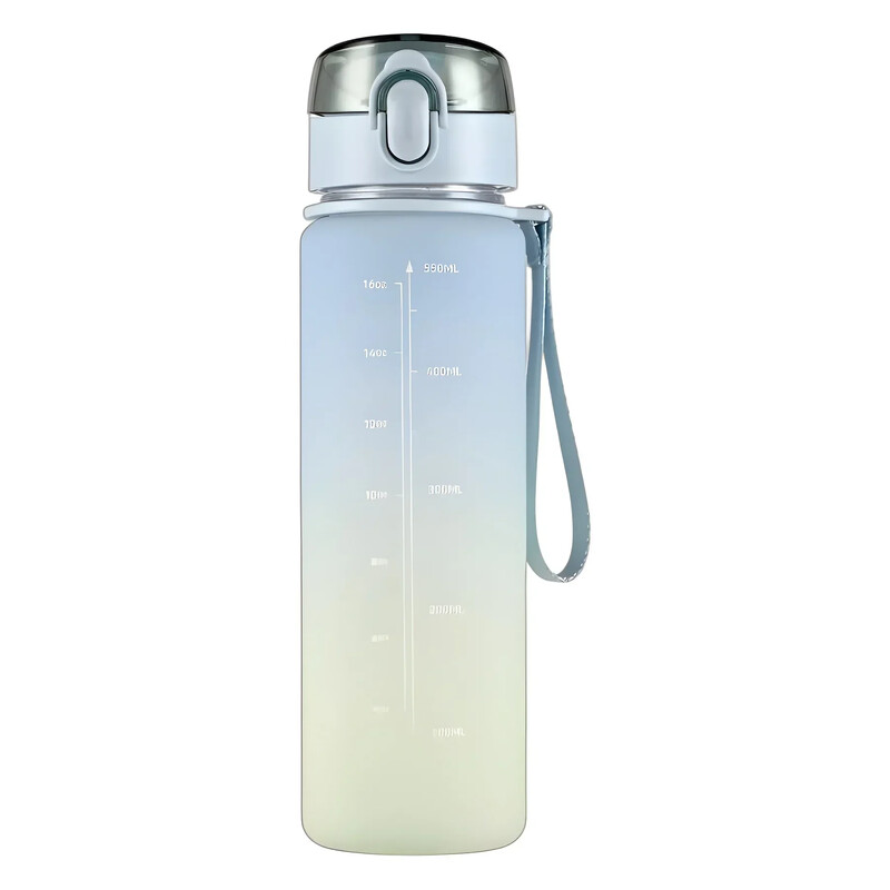 16oz gradientová farebná plastová fľaša na vodu pre vonkajšie použitie, 550ml športová fľaša na vodu, prenosná fľaša na vodu Space Cup na leto
