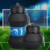 Összehajtható vizespalackpoharak kültéri sportokhoz, gömb alakú szivárgásmentes hordozható gyerekeknek, gömb alakú, golyós vízes pohár