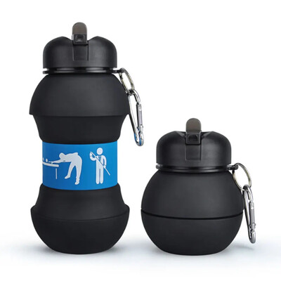 Összehajtható vizespalackpoharak kültéri sportokhoz, gömb alakú szivárgásmentes hordozható gyerekeknek, gömb alakú, golyós vízes pohár