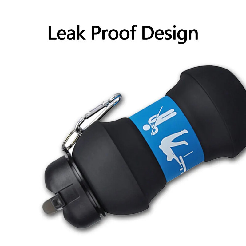 Összehajtható vizespalackpoharak kültéri sportokhoz, gömb alakú szivárgásmentes hordozható gyerekeknek, gömb alakú, golyós vízes pohár