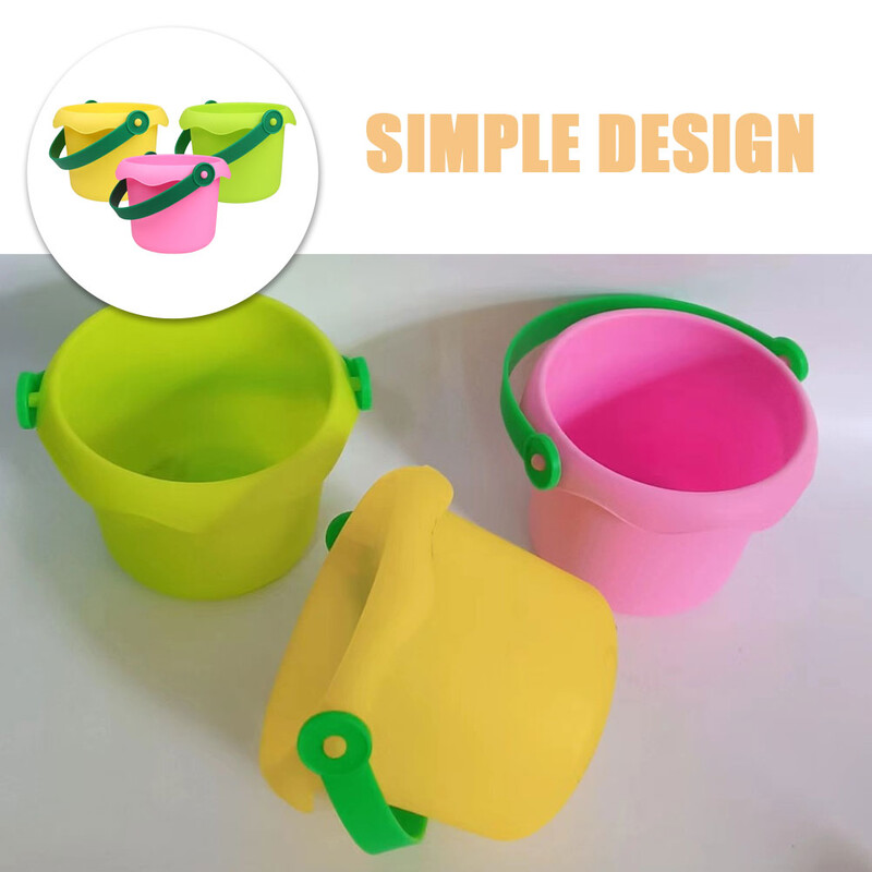 3 buc Găleți de plajă Jucărie Nisip În aer liber Jocuri mici Multifuncționale Ușoare Copil