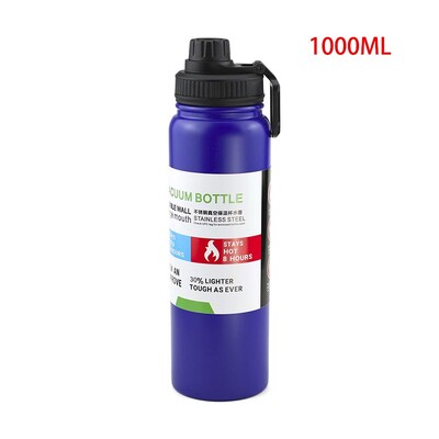600/800/1000ML Prijenosna termos boca Putna šalica od nehrđajućeg čelika 304 s dvostrukom stijenkom Izolirana boca za vodu s vakuum bocom
