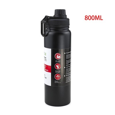 600/800/1000ML Prijenosna termos boca Putna šalica od nehrđajućeg čelika 304 s dvostrukom stijenkom Izolirana boca za vodu s vakuum bocom