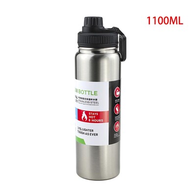 600/800/1000ML Prijenosna termos boca Putna šalica od nehrđajućeg čelika 304 s dvostrukom stijenkom Izolirana boca za vodu s vakuum bocom