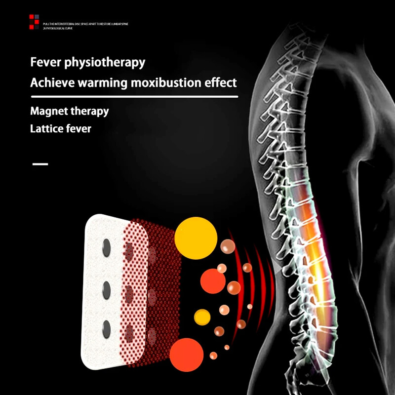 Bretele pentru spate pentru ameliorarea durerilor de spate inferioare cu 5 stagii, centură de sprijin pentru spate respirabilă pentru bărbați/femei, centură de sprijin lombar antiderapant