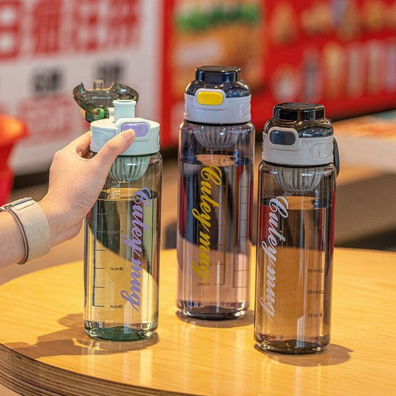 1 literes sport vízforraló tornaterem kerékpározás maraton futás túra ital hordozható palack kiváló minőségű műanyag kültéri ivópohár