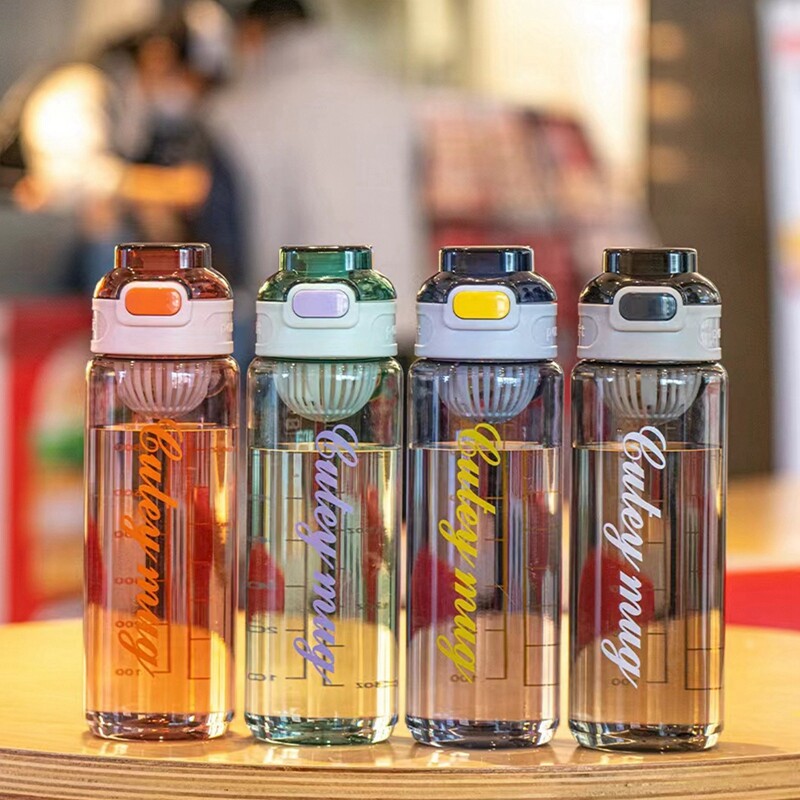 1 literes sport vízforraló tornaterem kerékpározás maraton futás túra ital hordozható palack kiváló minőségű műanyag kültéri ivópohár