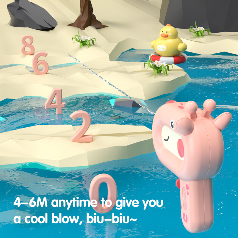 Vaikiškas animacinis filmas Žirafa Vandens pistoletas Pučiamasis vandens mažas žaislas Purškiklis lauko žaislai Vonios kambarys Vandens žaidimas Ančiukas Dinozauras Vaikams Vandens pistoletas