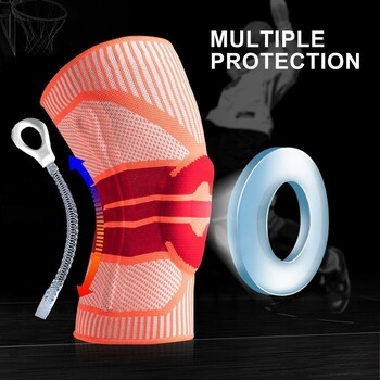 WorthWhile 1 PC Elastic Silicon Padded Basketball Knee Pad Support Patella Brace Kneepad Fitness Gear Volleyball Sport Protector