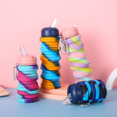 Nova prijenosna silikonska boca za vodu, sklopive šalice za boce za kavu, E alati za putovanja na otvorenom, sklopive sportske boce