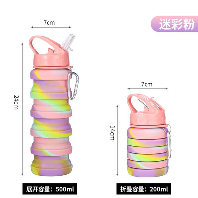 Nova prijenosna silikonska boca za vodu, sklopive šalice za boce za kavu, E alati za putovanja na otvorenom, sklopive sportske boce