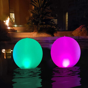 LED Water Floating Light Τηλεχειριστήριο 16 χρωμάτων Αδιάβροχο φως πισίνας Εξωτερικά μπαλόνια Φουσκωτές μπάλες παραλίας κήπου