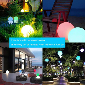 LED Water Floating Light Τηλεχειριστήριο 16 χρωμάτων Αδιάβροχο φως πισίνας Εξωτερικά μπαλόνια Φουσκωτές μπάλες παραλίας κήπου