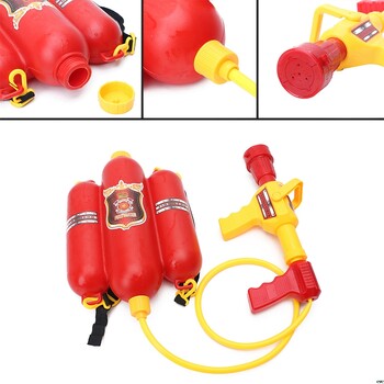 Μεγάλης χωρητικότητας Water Gun Fireman Σακίδιο πλάτης Water Gun Pull Out Shooting Soaker Beach Water Games Outdoor Toy Παιδικά Δώρο