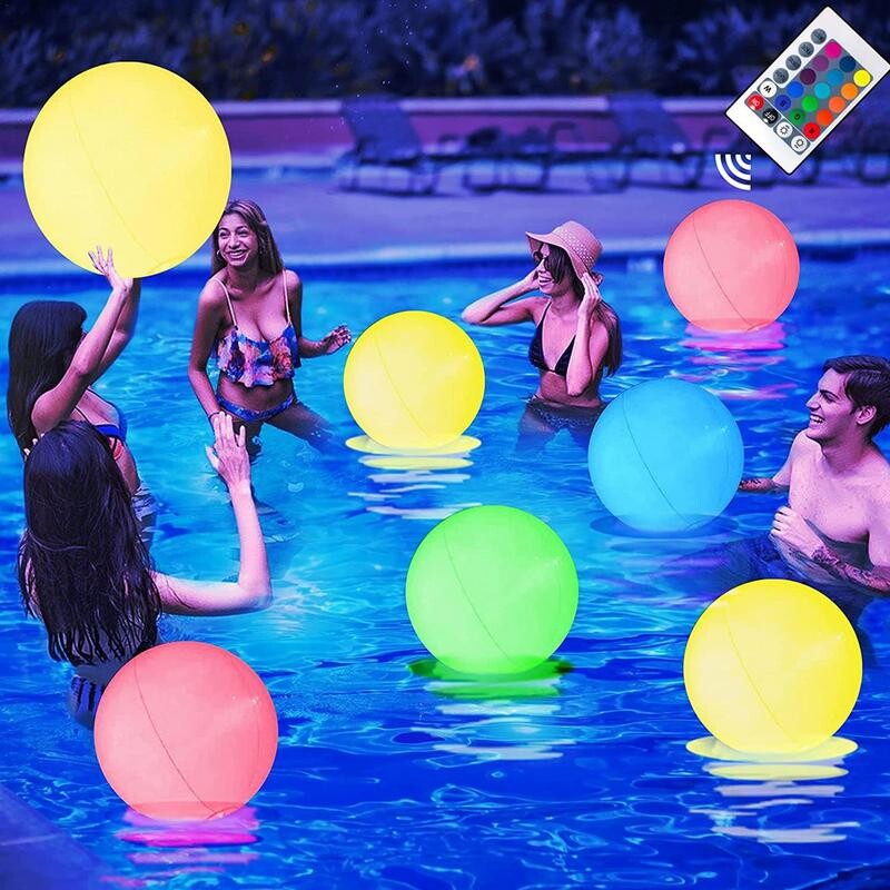 1kom osvijetljene lopte za plažu Svjetlina GlowBall za bazen GlowBall 16 boja Svjetla Vanjski bazen Beach Party Igre Rekviziti