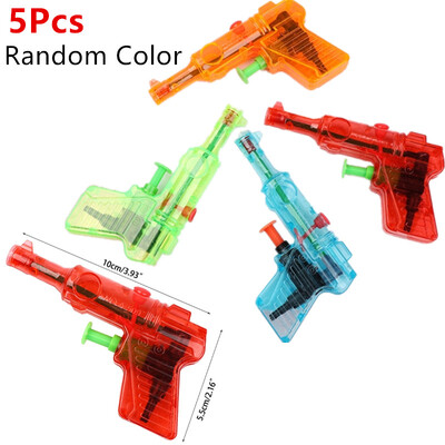 5 vnt Vaikiški žaisliniai vandens šautuvai Mini skaidrus purkštukas vandens šautuvai vaikams vasaros lauko kovos paplūdimio sprogdinimo žaislas kovos žaislas