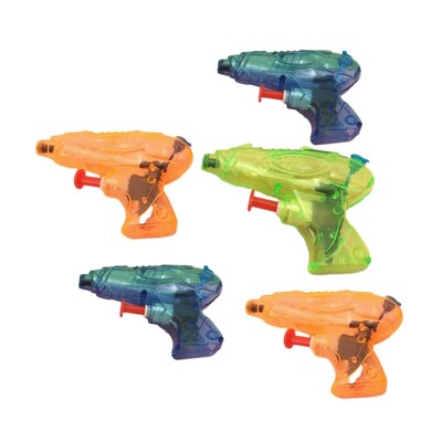 5 vnt Vaikiški žaisliniai vandens šautuvai Mini skaidrus purkštukas vandens šautuvai vaikams vasaros lauko kovos paplūdimio sprogdinimo žaislas kovos žaislas