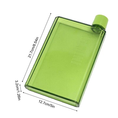 Prenosné ploché fľaše na vodu na cestovanie, 350 ml/420 ml, fľaša na notebook, ekologická, bez BPA, na školské aktivity