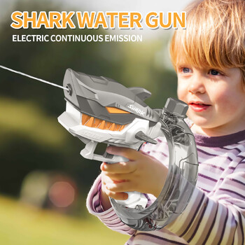 Shark Electric Water Gun Παιδικό Παιχνίδι Automatic Water Blaster Μεγάλης χωρητικότητας Splashing Soaker Καλοκαιρινό υπαίθριο πάρτι Παιχνίδια για παιδιά Δώρο