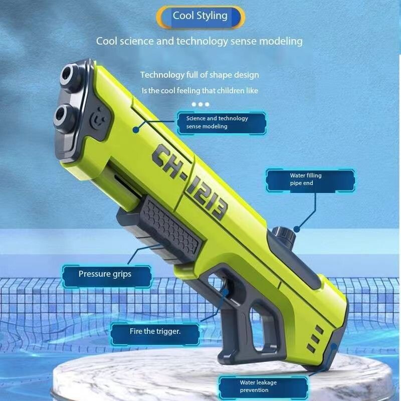 Vaikų žaislinis vandens purškiklis aukšto slėgio spaudimo vandens pistoletas, didelės talpos lauko berniuko ir mergaitės vandens mūšio artefaktas