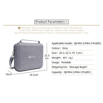 Dji Mini 3 Pro Bag Portable Mini 3 Case Storage Bag Mini 3 shoulder bag Αδιάβροχη τσάντα για Mlini 3 αξεσουάρ Drone