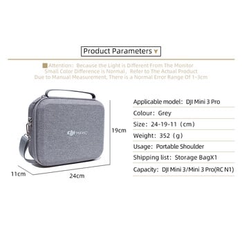 Dji Mini 3 Pro Bag Portable Mini 3 Case Storage Bag Mini 3 shoulder bag Αδιάβροχη τσάντα για Mlini 3 αξεσουάρ Drone