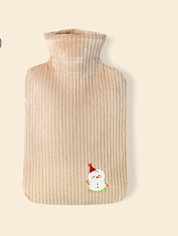 Le Xueer karšto vandens butelis, pilnas vandens, buitinis sprogimui atsparus flanelinis apvalkalas, atspausdintas vandeniu užpildytas rankų šildytuvas PVC karšto vandens maišelis