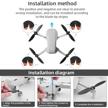 Έλικες για DJI Mini 2/Mini SE Drone Replacement Wing Weight Weight Props Blade Ανταλλακτικά για αξεσουάρ Mini 4K RC-N1