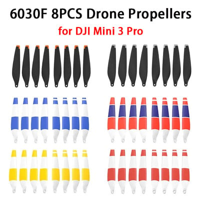 8 τμχ Propellers Mini 3 Pro 6030F Low Noise Drone Lightweight Wing Fans Ανταλλακτικά Γρήγορη αποδέσμευση για αξεσουάρ DJI Mini 3 Pro