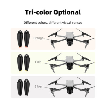 Αντικατάσταση λεπίδας Propeller Props για DJI Air 3 Drone Ελαφρύς ανεμιστήρες ανταλλακτικών για αξεσουάρ γρήγορης αποδέσμευσης Mavic Air 3