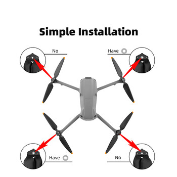 Αντικατάσταση λεπίδας Propeller Props για DJI Air 3 Drone Ελαφρύς ανεμιστήρες ανταλλακτικών για αξεσουάρ γρήγορης αποδέσμευσης Mavic Air 3