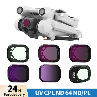 Filtre pentru lentile de dronă Filtre pentru lentile din sticlă optică UV ND 64 ND/PL Impermeabil Nano-acoperire multistrat cu două fețe pentru DJI MINI 3 PRO