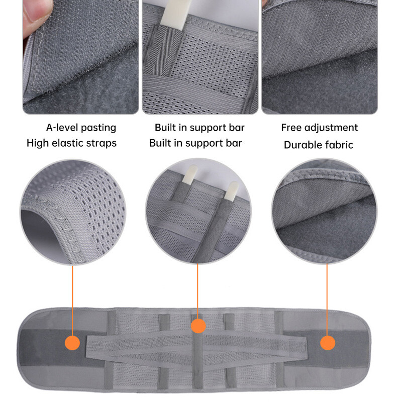 2024 Bretele reglabile pentru spate Cureaua pentru talie Bărbați, Femei, Lucru pentru ameliorarea durerilor de spate, Respirabilă, anti-alunecare, Centura de susținere lombară a coloanei vertebrale