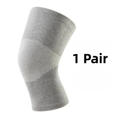 1 pereche de protecție pentru genunchi, picior, artrită, leziuni, mâneci de gimnastică, bandaj elastic, genunchiere, cărbune, tricotate, genunchiere calde