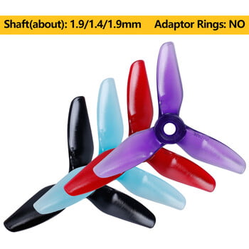 6/10 Pairs HQProp T3X3X3 Propeller 3030 3-Blade PC Props for RC FPV Freestyle 3inch Toothpick Cinewhoop Ducted Drone CineLog