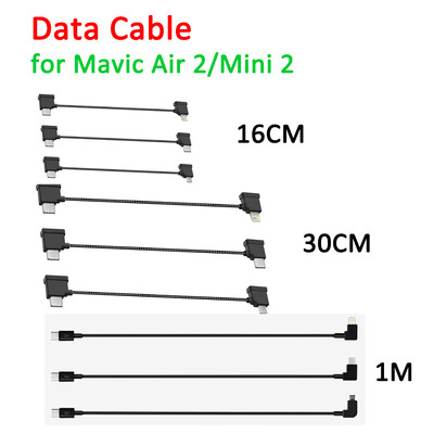 Mavic Air 2/Mini 2 kaugjuhtimispult, andmed ühendatud kaabelliini juhtmega telefon Iphone/tahvelarvuti Micro TYPE-C jaoks DJI Mavic Air 2 osa jaoks