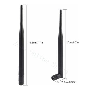 10 τμχ WiFi Router Θηλυκή κεραία 2,4 GHz 5 GHz 5,8 GHz 6 dBi για προσαρμογέα USB Ασύρματη κάρτα δικτύου ασφαλείας Κάμερα IP Οθόνη βίντεο